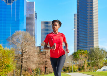 A jogger runs through a park in Houston (iStock image)