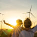 Wind turbines and the sun (iStock image)