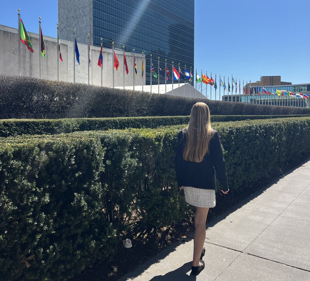 Alexa Charouhis at the United Nations (Photo courtesy of Alexa Charouhis)