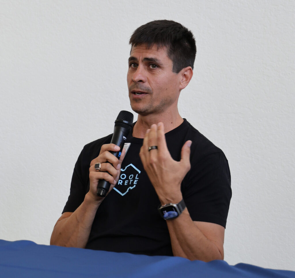 Tim Sperry speaks during the “Business of the Environment” panel discussion Apr. 14 at the Florida Atlantic University School of Environmental, Coastal, and Ocean Sustainability (ECOS) annual retreat. (Photo by Kimberly Vardeman)