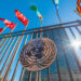 Flags outside the United Nations building in New York City (iStock image)