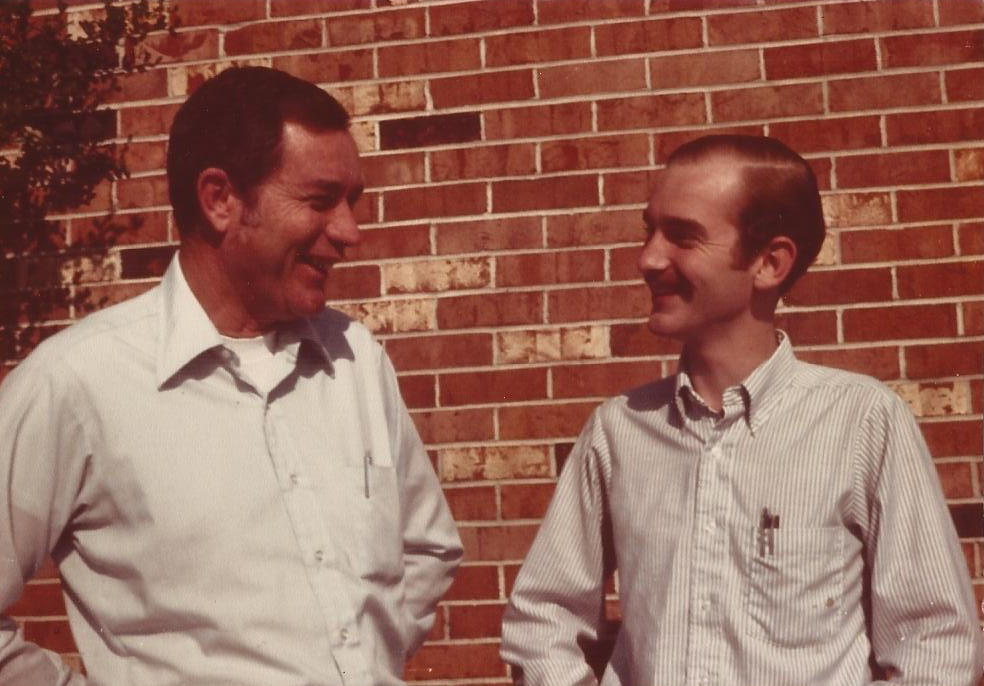 Craig Pittman and his father in 1981 (Photo courtesy of Craig Pittman)