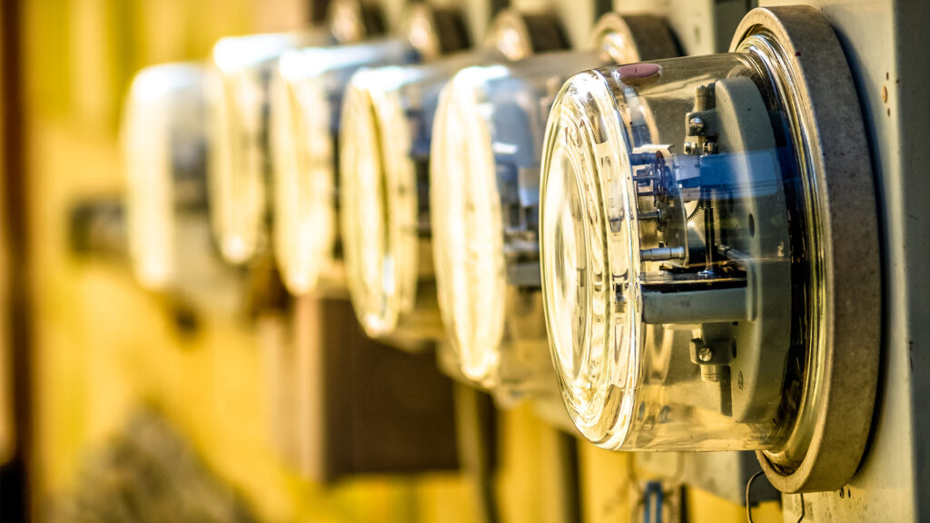 A row of electric meters (iStock image)