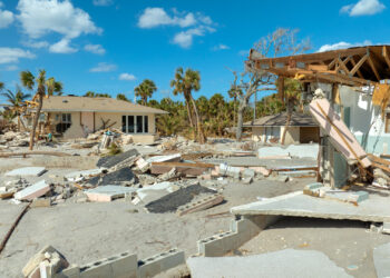 A hurricane-damaged home in Florida (iStock image)