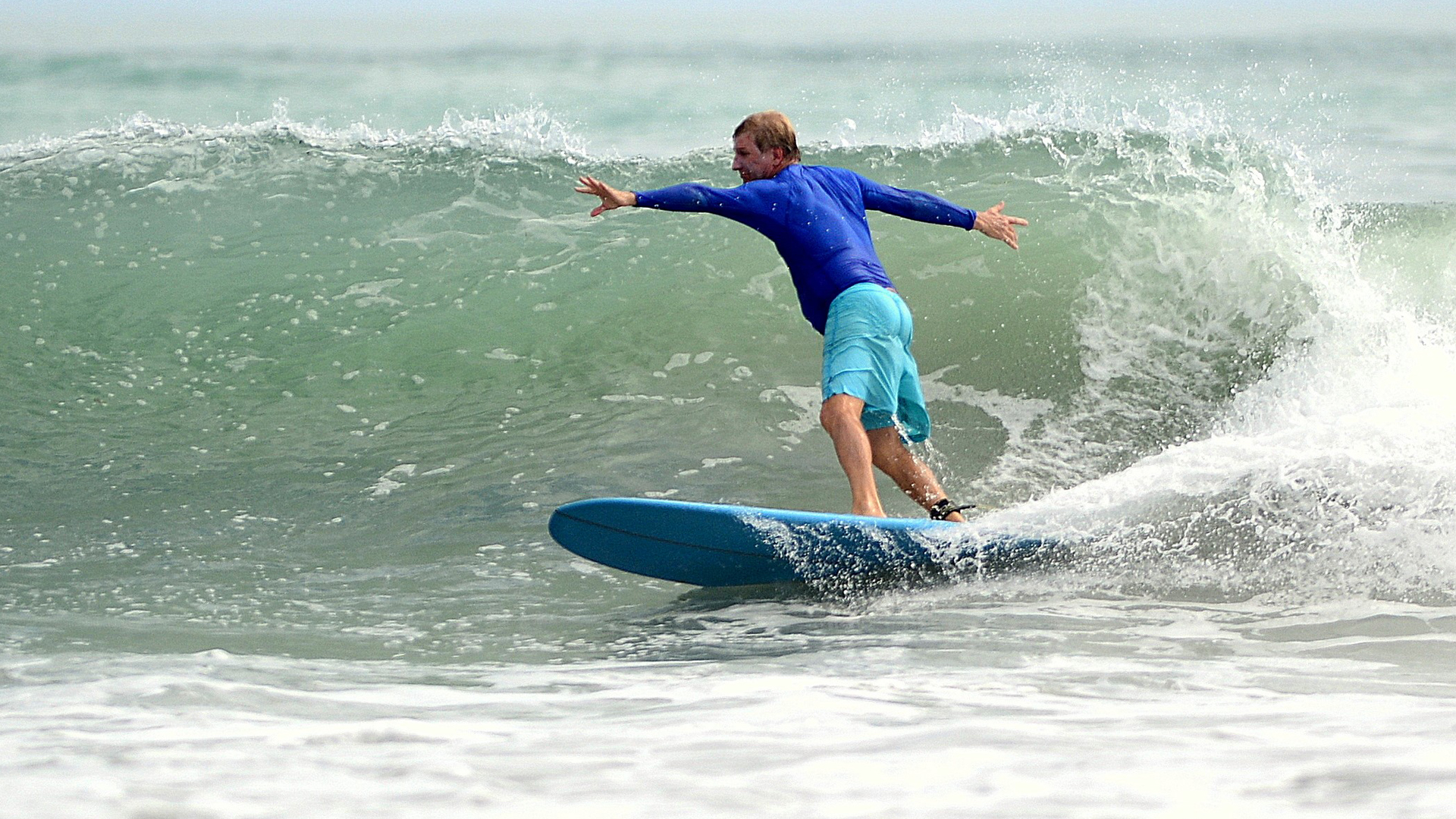 Tom Warnke surfing at Fort Pierce (Photo courtesy of Tom Warnke)