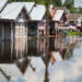Houses affected by flooding from Hurricane Harvey in Orange, Texas, in 2017. (U.S. Army photo by Staff Sgt. Carl Greenwell, via Defense Visual Information Distribution Service)