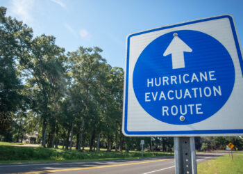 A hurricane evacuation route sign (iStock image)