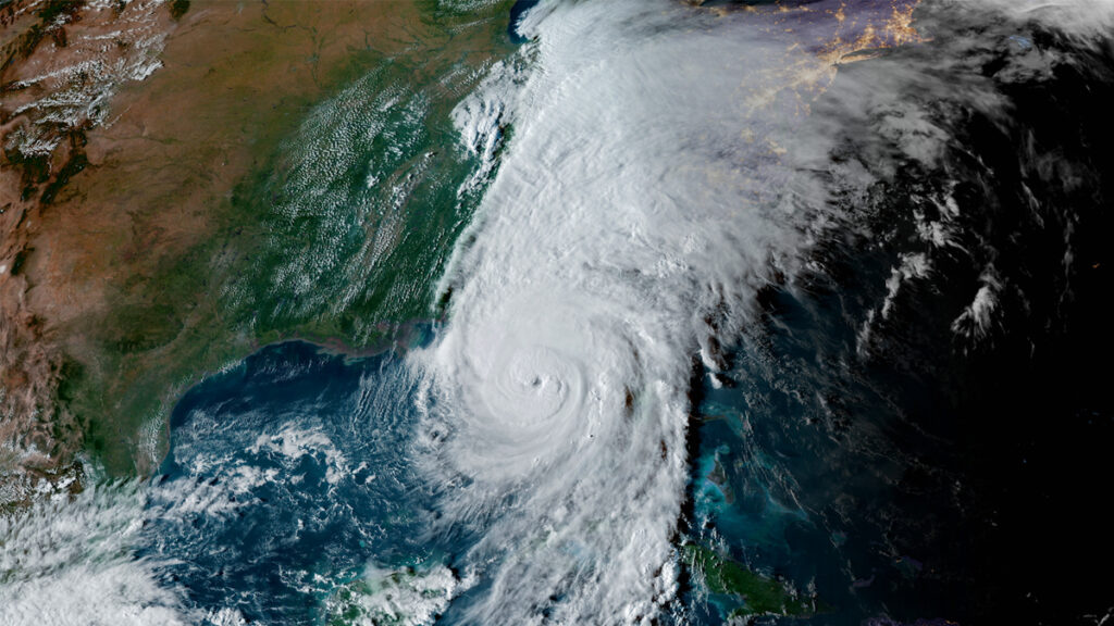 A satellite image of Hurricane Helene during the 2024 hurricane season (NOAA, Public domain, via Wikimedia Commons)