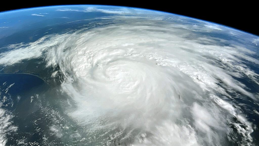 Rapid intensification during Hurricane Idalia saw the storm develop from a Category 1 to a Category 4 in less than 24 hours. (NASA Earth Observatory)