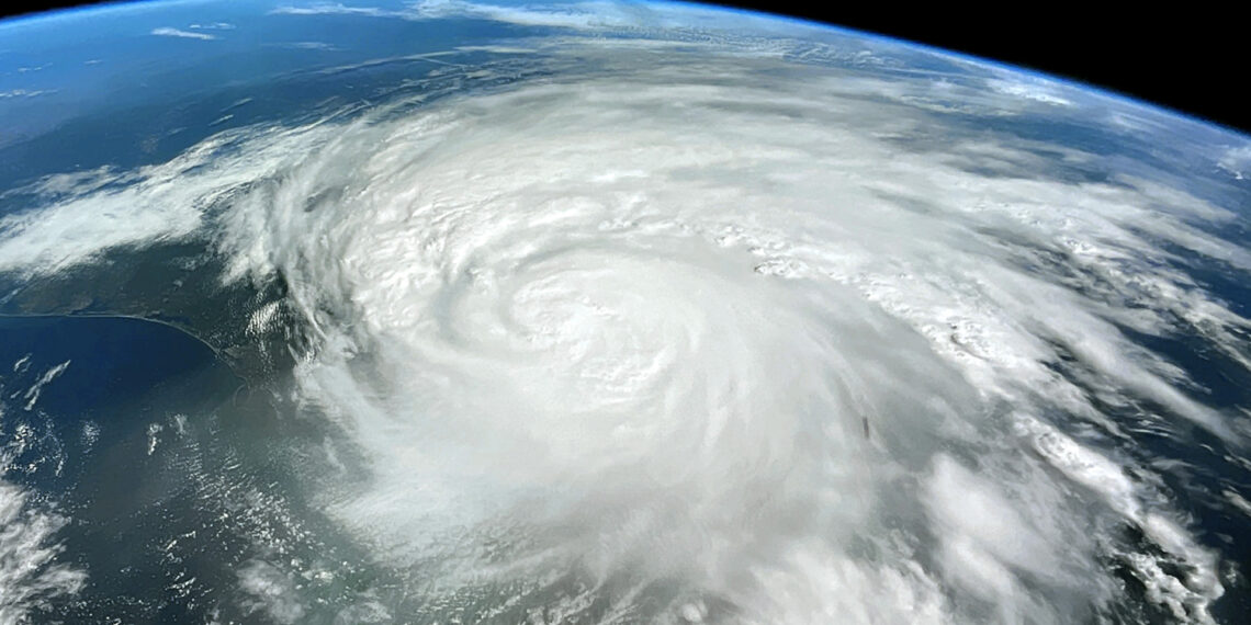 Rapid intensification during Hurricane Idalia saw the storm develop from a Category 1 to a Category 4 in less than 24 hours. (NASA Earth Observatory)