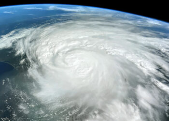 Rapid intensification during Hurricane Idalia saw the storm develop from a Category 1 to a Category 4 in less than 24 hours. (NASA Earth Observatory)