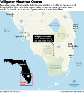 ‘Alligator Alcatraz’ opens (Source: National Park Service, Graphic: Paul Horn/Inside Climate News)