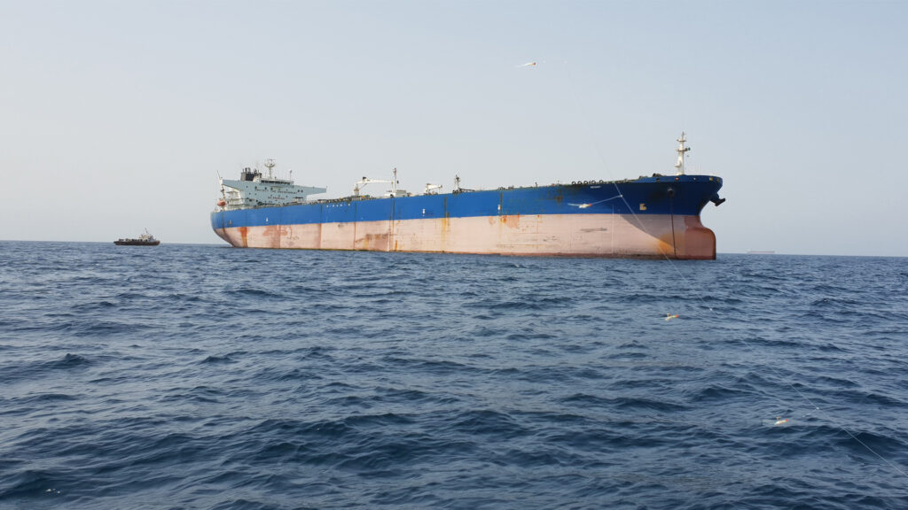An oil tanker in the Straight of Hormuz, an important shipping route and conflict area between the U.S. and Iran (iStock image)
