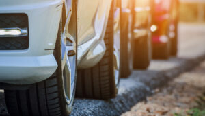 Motor vehicle tires on a road (iStock image)