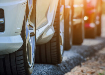 Motor vehicle tires on a road (iStock image)