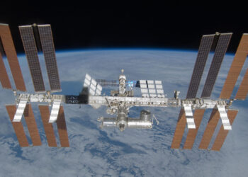 The International Space Station (NASA, Public domain, via Wikimedia Commons)