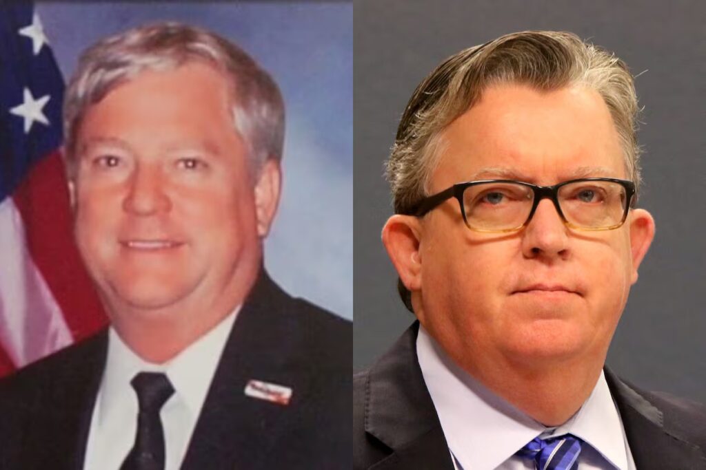 Jim Heald and Charlie Justice