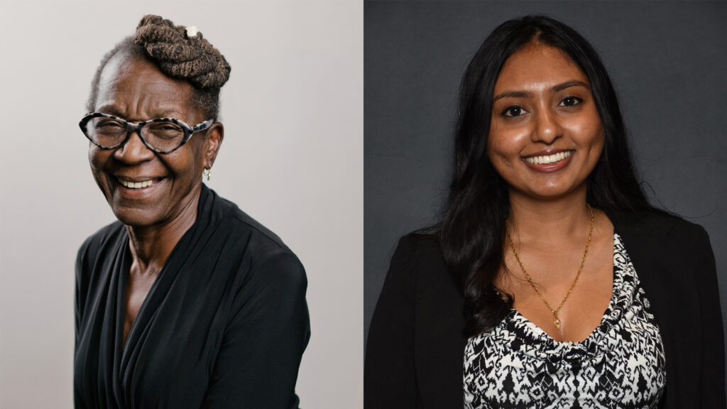 Mireille Louis Charles and Sheena Mathai