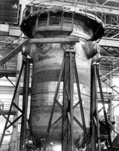 An archival photo of a typical nuclear plant’s reactor pressure vessel (RPV), which encases the radioactive fuel at the plant’s core. (U.S. Department of Energy)