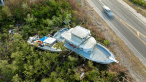 Destroyed boats after Hurricane Milton on Manasota Key (iStock image)