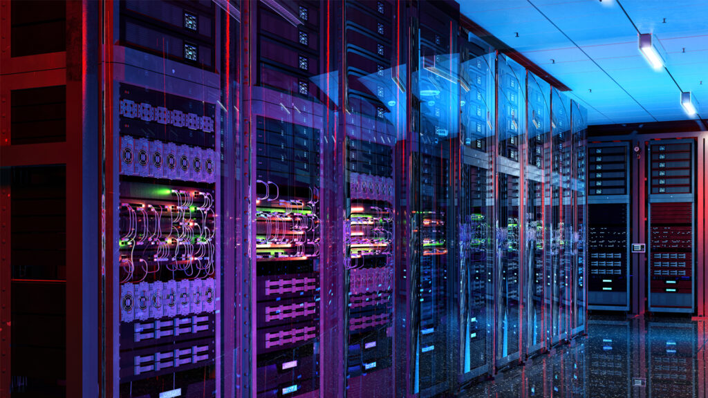 Data center server racks (iStock image)