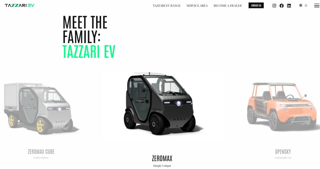 These are some of the electric two-seater micro cars made by the Tazzari Group. The Italian firm and Imola Automotive USA jointly announced plans for a partnership in early 2024 as Imola promised to build electric vehicle plants in economically struggling U.S. towns. (Tazzari Group’s website)