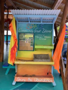 SPACE hub’s take it or leave it fruit stand. (Photo courtesy of SPACE)