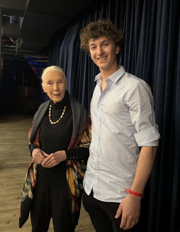 Jane Goodall and Will Charouhis (Photo courtesy of Will Charouhis)