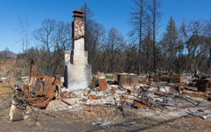 Paradise, California, eight months after the devastating Camp Fire (Frank Schulenburg, CC BY-SA 4.0, via Wikimedia Commons)