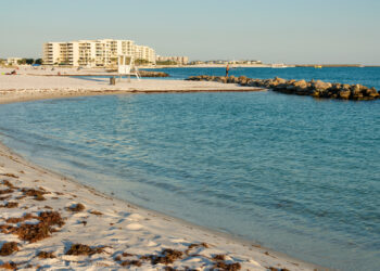 Views of hotels and apartment buildings from Norriego Point Beach in Destin. The state purchased 4 acres for $83 million to expand a park at the beach access point. (iStock image)