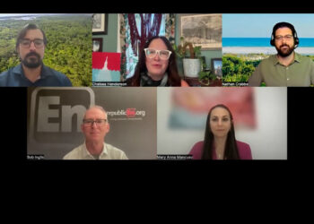 A panel discussion hosted by the conservative climate group republicEn.org explored how communicators effectively convey climate risks at a time of deep political polarization. (Screenshot from YouTube video)