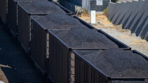 A train hauling coal (iStock image)
