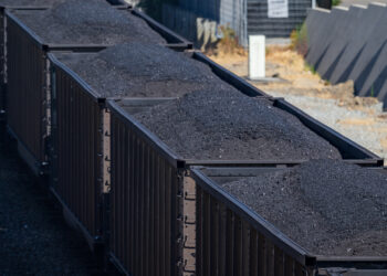 A train hauling coal (iStock image)