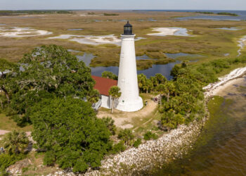 St. Marks Lighthouse, located in Wakulla County in St. Marks National Wildlife Refuge (iStock image)