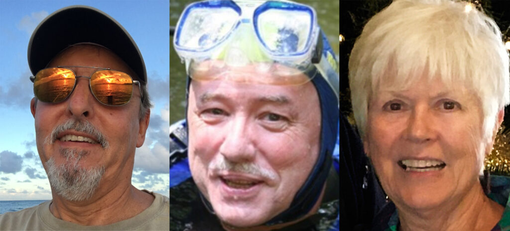 Tony Murray, James Dunbar and Madeleine Hirsiger Carr