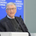 Bill Gates takes part in a panel at the World Economic Forum in Davos, Switzerland, in January 2024. (Republic of Colombia, Public domain, via Wikimedia Commons)