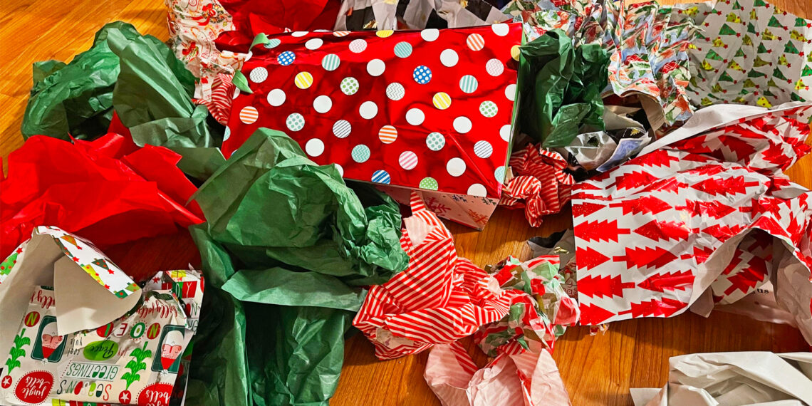Each year, 108 million rolls of wrapping paper are discarded, many of them not recyclable because they contain glitter, foil or plastics. (iStock image)