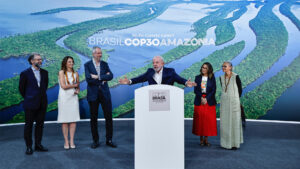 Brazilian President Luiz Inácio Lula da Silva speaks at the COP30 U.N. climate conference in Belém, Brazil. (Lula Oficial, CC BY-SA 4.0, via Wikimedia Commons)