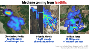 Methane coming from landfills (Karin Kirk/Yale Climate Connections)
