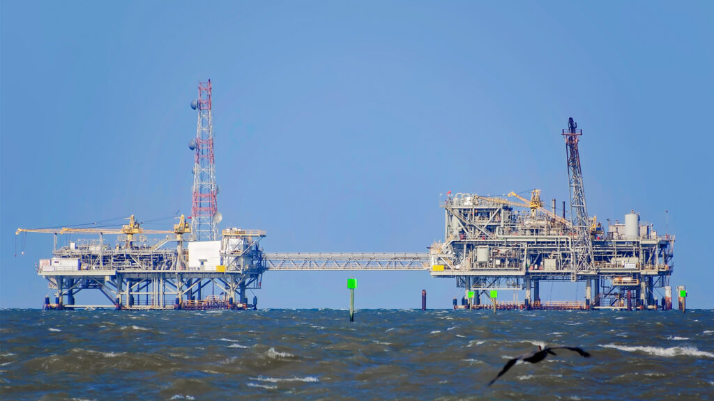 An offshore natural gas rig in the Gulf of Mexico. (iStock image)