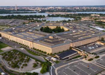 An aerial view of the Pentagon outside Washington, D.C. (Air Force Staff Sgt. John Wright, DOD, CC BY 4.0 , via Wikimedia Commons)