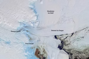 The Denman and Shackleton glaciers. (NASA, CC BY-ND)