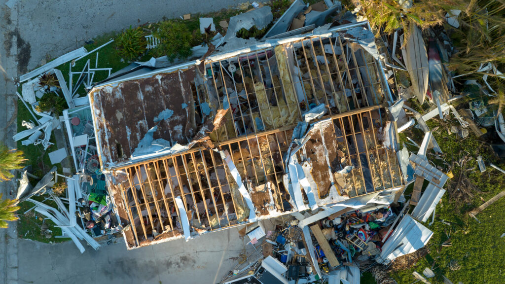 A Florida home destroyed by Hurricane Ian (iStock image)