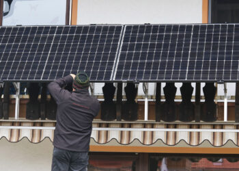 Solar panels are installed on a balcony in Germany (iStock image)
