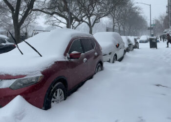 A snow-covered street in Brooklyn, New York, in January 2026 (Wil540 art, CC BY 4.0, via Wikimedia Commons)