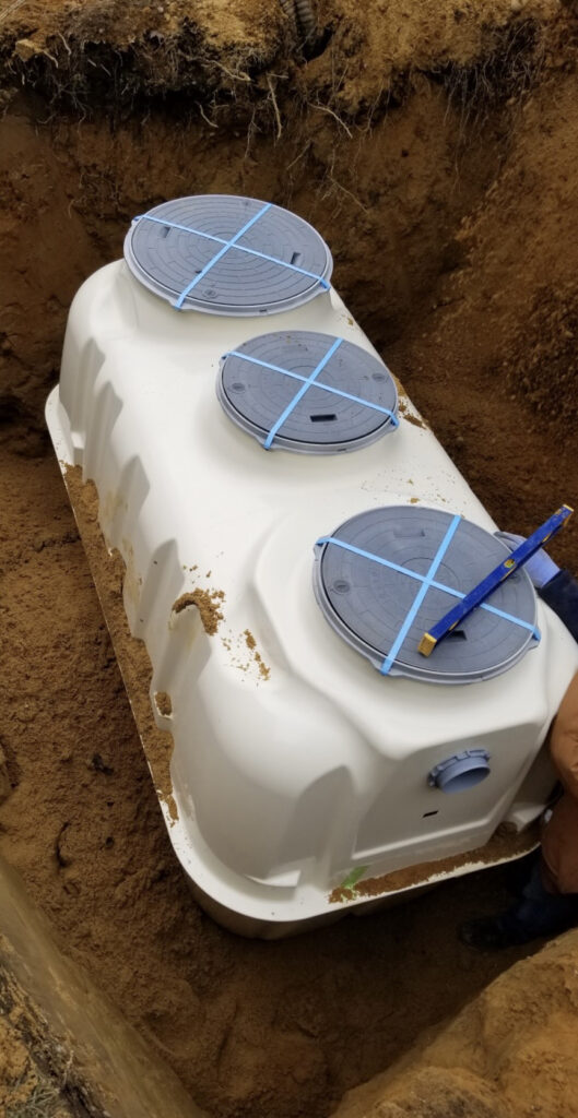 The start of an enhanced nutrient-reducing septic system installation in Long Island, New York (Photo courtesy of Bob Eichinger)