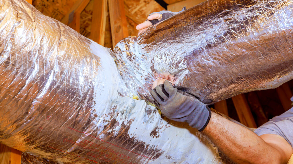 Sealing duct connections is among the ways to weatherize a home and improve energy efficiency. (iStock image)