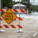 A sign on a Sarasota street closed due to flooding from Hurricane Debby (iStock image)