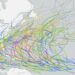 Atlantic named storm tracks, 2016-2025. (Image credit: NOAA/public domain)