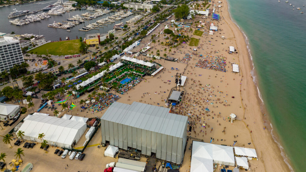 An aerial view of the Tortuga Music Festival in Fort Lauderdale in 2021 (iStock image)